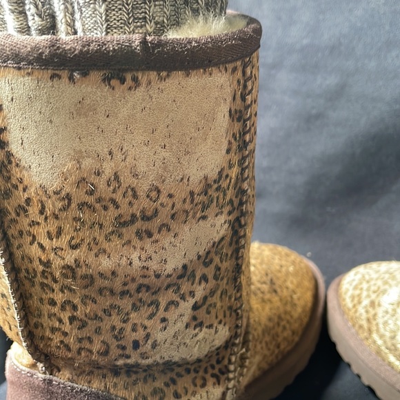 UGG classic boots leopard 🐆 gold calf hair/ some wear - Picture 7 of 8